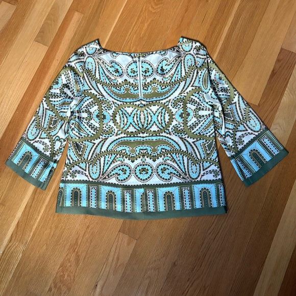 J. Crew Silk Paisley Top - Picture 2 of 7